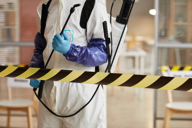 Professional Biohazard Cleanup technician working in Elwood, NY